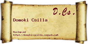 Domoki Csilla névjegykártya